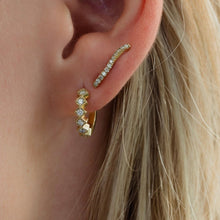 Load image into Gallery viewer, Niko - diamond hoop earrings