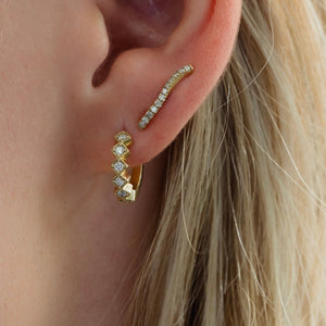 Niko - diamond hoop earrings