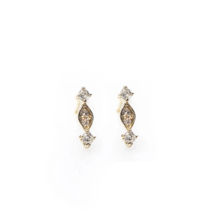 Arya earrings - 14k gold & diamond earrings