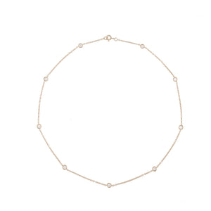 dots necklace - 14k & diamonds
