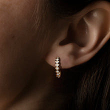 Load image into Gallery viewer, Niko - diamond hoop earrings
