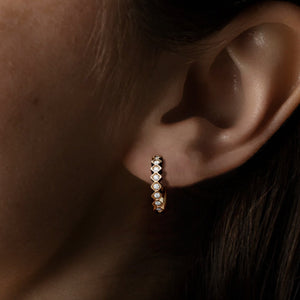 Niko - diamond hoop earrings