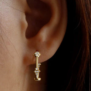 Ada - diamond hoop earrings