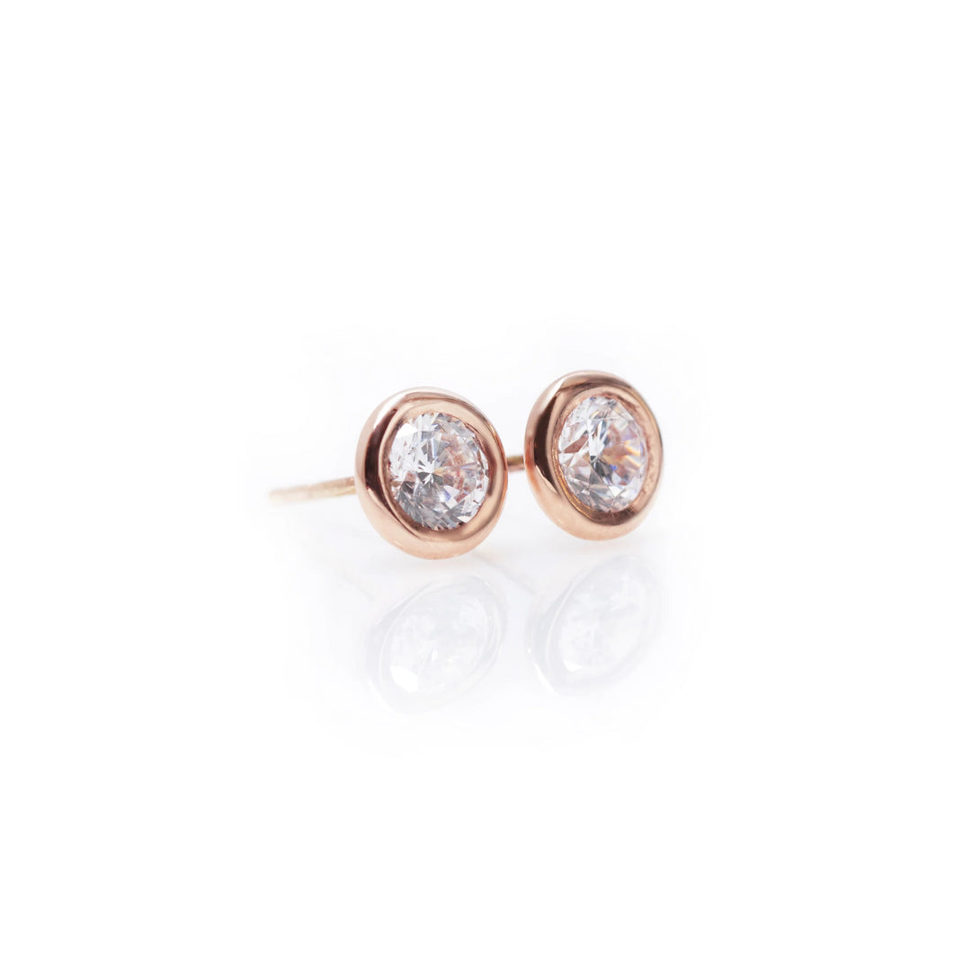 Gilles - 14k & diamond earrings