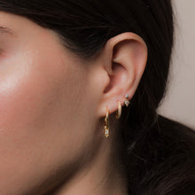 Load image into Gallery viewer, Artemis - diamond hoop earrings