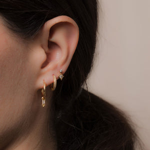 Artemis - diamond hoop earrings