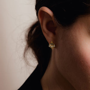 Sara - black & white diamonds earring