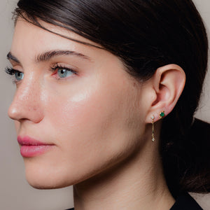 Delia -  14k & emerald earrings