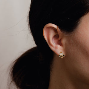 Sara - black & white diamonds earring