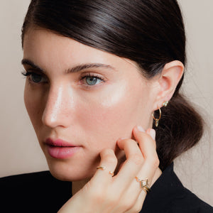 Artemis - diamond hoop earrings