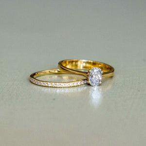 venus - yellow gold diamond eternity ring