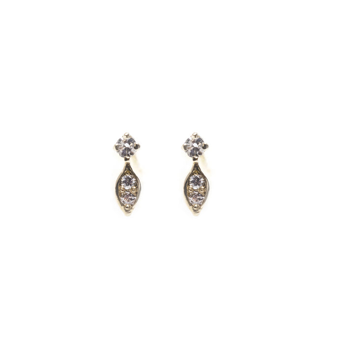 Vega - 14k gold & diamond earrings