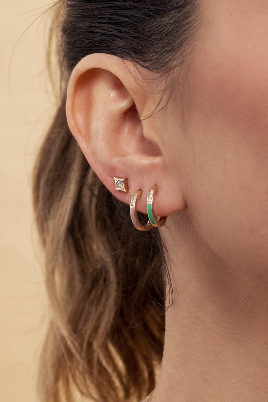 Céline - Enamel earrings