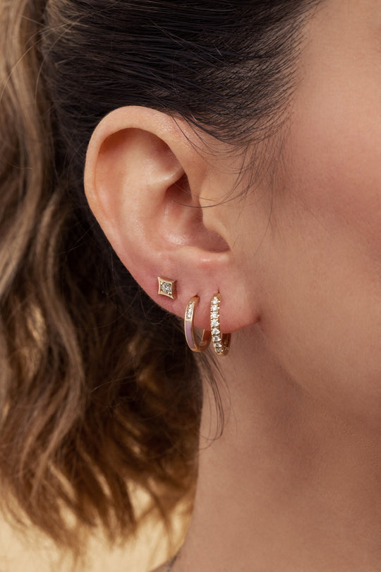 Blush - Enamel earring