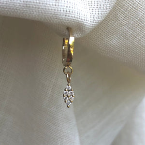 Pai - diamond drop earrings