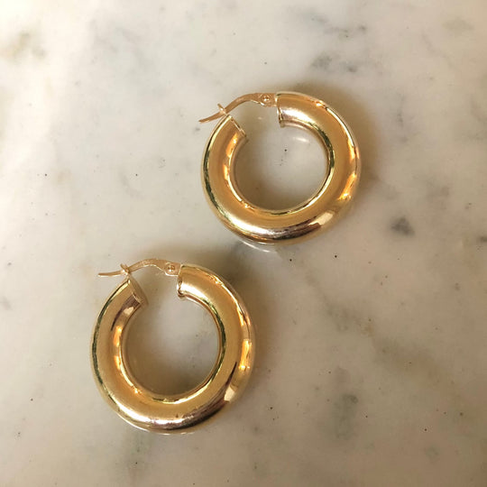 Fanni gold hoop earrings