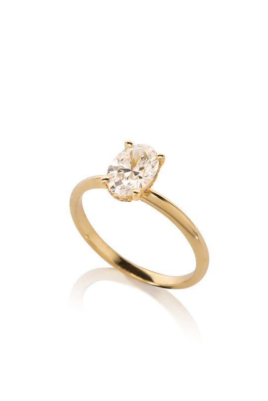 Claris - Oval Lab Diamond Engagement Ring