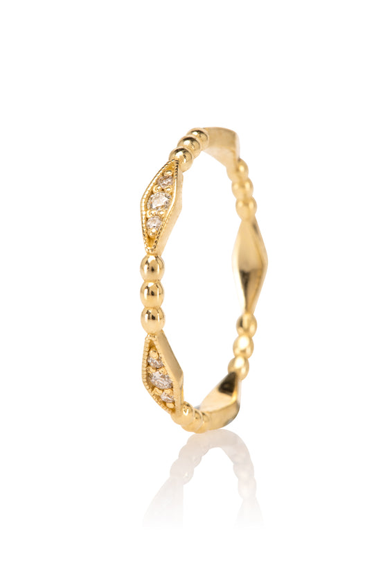 Bali - art deco diamonds ring