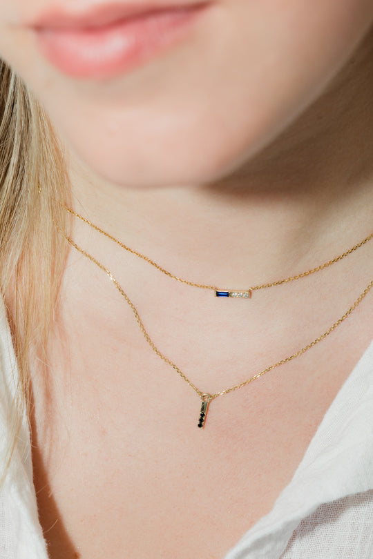 Leona - black diamonds necklace