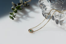 Load image into Gallery viewer, Good Eye - emerald &amp; diamonds necklace