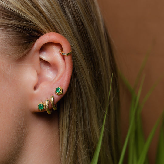 Dris - snake hoop earrings