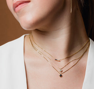 Shaia - sapphire & diamonds fineline necklace
