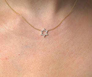 Magen David diamonds necklace