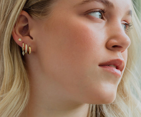 Pai - diamond drop earring