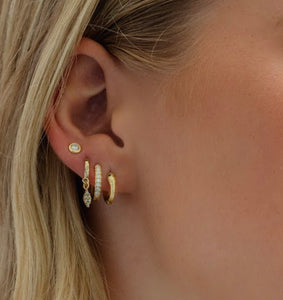 Gilles - 14k & diamond earrings
