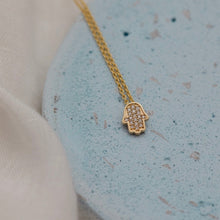 Load image into Gallery viewer, Hamsa diamond necklace