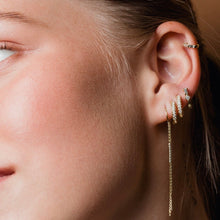 Load image into Gallery viewer, Bruno - baguette hoop earrings