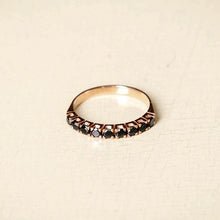 Load image into Gallery viewer, Shosh - 9 black diamonds ring