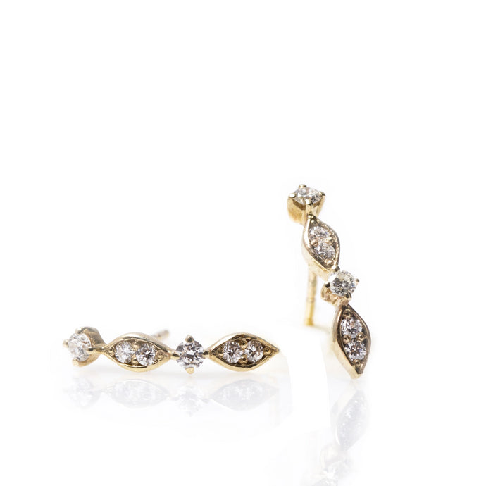 Aurora - 14k gold & diamond earrings