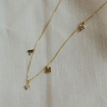 Load image into Gallery viewer, personalised gold initials necklace