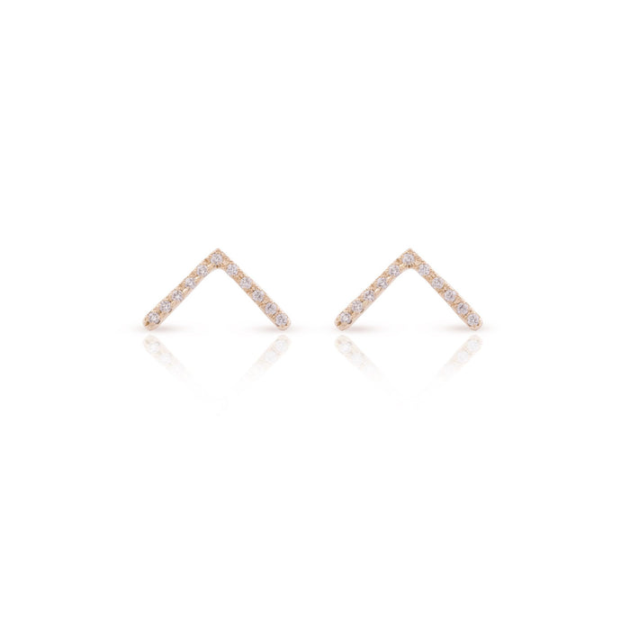 Thin Vivi - 14k gold & diamonds earrings