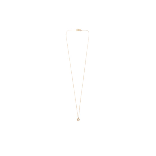 rose necklace - 14k & diamonds