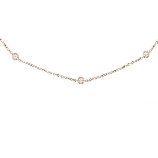 dots necklace - 14k & diamonds