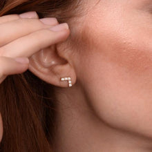 Load image into Gallery viewer, Mini Vivi - 14k gold and diamonds earrings