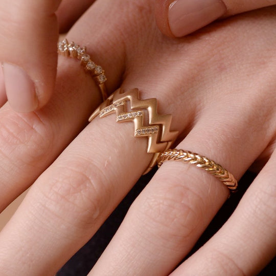 jules - braided wedding band