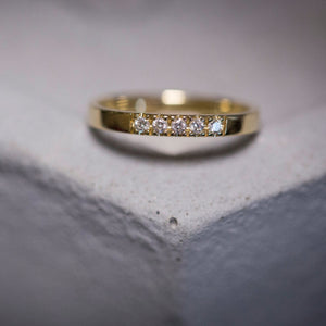 shani - five diamond straight ring