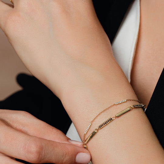 calliope - 14k & black diamonds bracelet