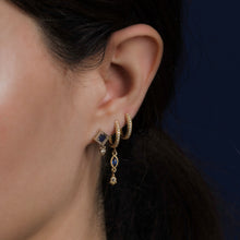 Load image into Gallery viewer, Selene - sapphires &amp; diamonds dangle earring