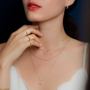 thalia - necklace 14k & diamonds
