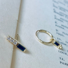 Load image into Gallery viewer, Ares - sapphire &amp; diamonds symmetric earrings