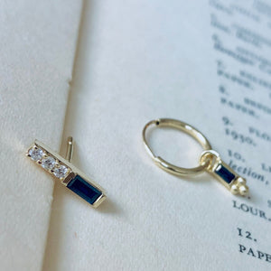 Ares - sapphire & diamonds symmetric earrings