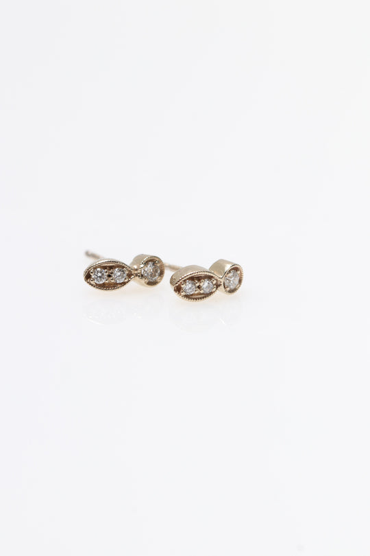 Mila - 14k gold & diamond earrings