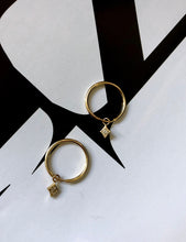 Load image into Gallery viewer, Tamara dangling diamond hoop earrings