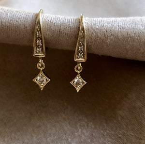 Layla - 14k & diamonds dangle earrings