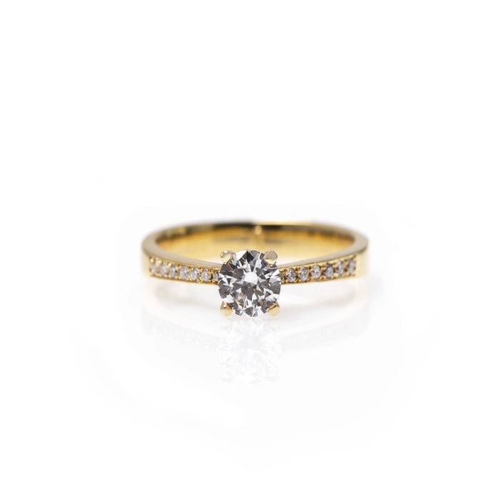 jeanne - 14k gold & diamond ring