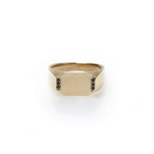 Load image into Gallery viewer, louise - 14k gold &amp; black diamond ring